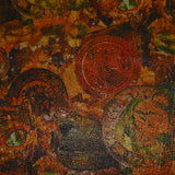 Maille polyester lamée nature morte doré et orange