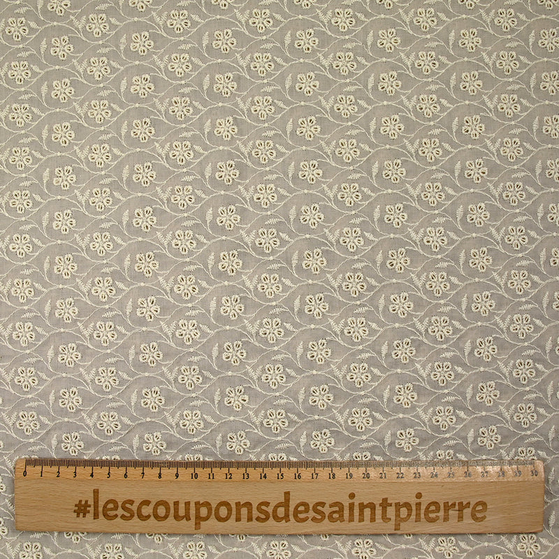 Broderie anglaise Angela grège