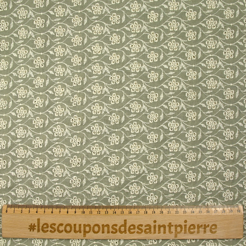 Broderie anglaise Angela kaki