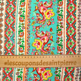 Viscose imprimée éclosion paisley multicolore