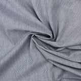 Coton tissé-teint rayé Baptiste bleu nuit et blanc