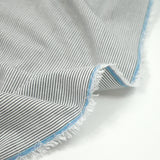Coton chemise rayé gris anthracite et blanc