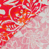 Splash and flower printed viscose jersey pink background