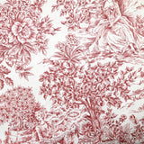 Coton imprimé toile de jouy brique