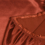 Crêpe satin de viscose lourd rouge rouille