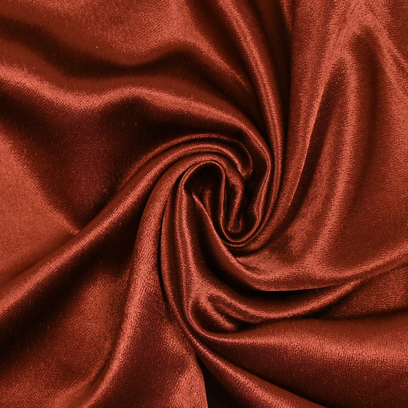 Crêpe satin de viscose lourd rouge rouille