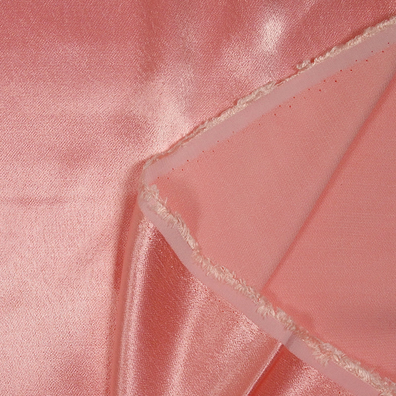 Crêpe satin de viscose lourd rose saumon