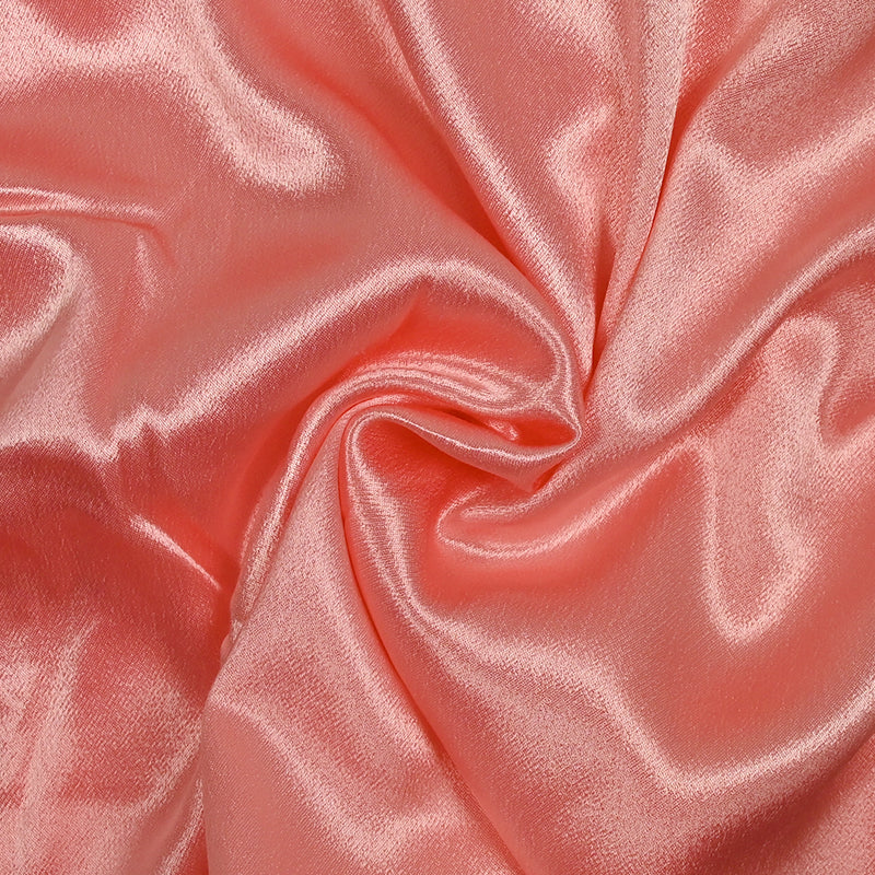 Crêpe satin de viscose lourd rose saumon