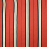 Coton imprimé rayé Simon fond rouge
