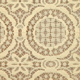 Dentelle festonnée rosaces ivoire