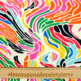 Jersey de viscose imprimé spectacle multicolore