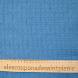Jacquard de coton à carreaux bleu