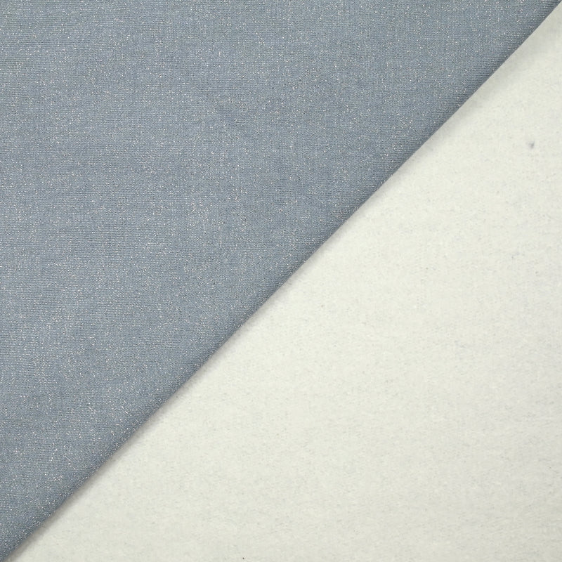 Sweat minkee épais Lurex bleu ciel