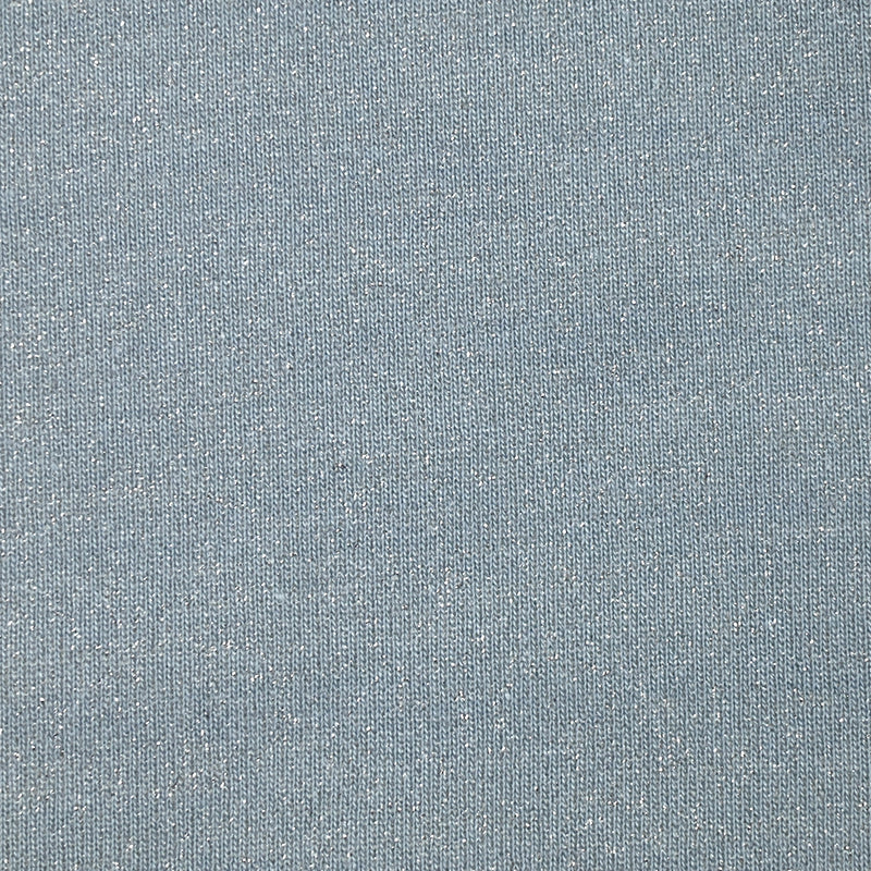 Sweat minkee épais Lurex bleu ciel