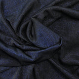 Fine iridescent electric blue jersey with black background