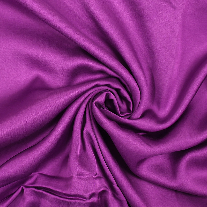 Satin de viscose uni léger violet byzantin