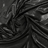 Fine iridescent silver jersey with black background