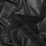 Fine iridescent silver jersey with black background