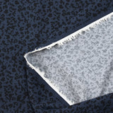 Satin de viscose imprimé mini léopard fond marine