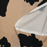Viscose imprimée tache de fleurs fond beige
