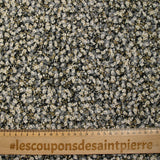 Viscose imprimée fleurs d'automne kaki, gris et écru fond noir