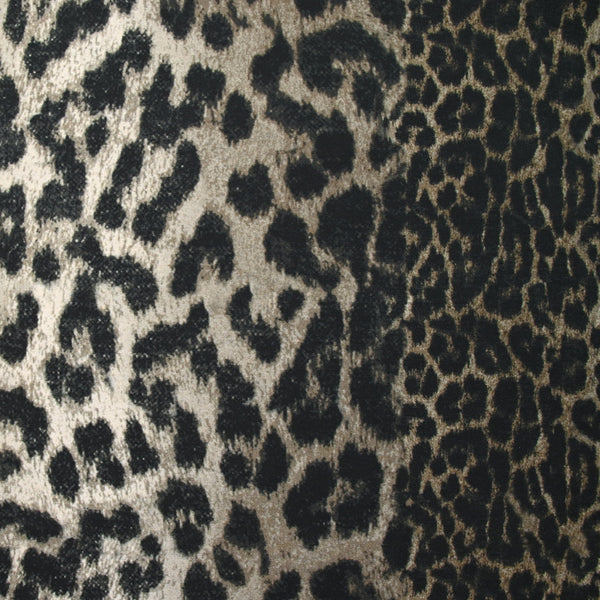 Viscose imprimée flou animal fond taupe