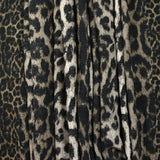 Viscose imprimée flou animal fond taupe