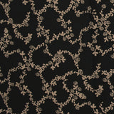 Viscose imprimée chaîne de fleurs fond noir