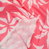 Coton imprimé Hawaii fond rose