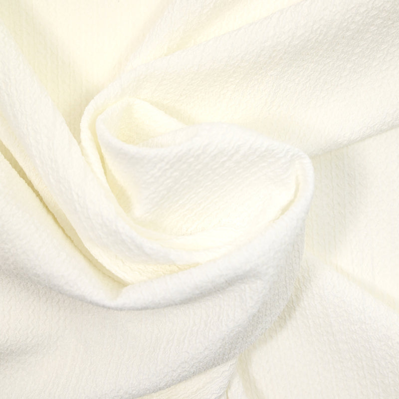 Maille polyester fantaisie blanc