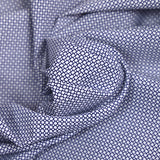 Popeline polycoton imprimée Sam marine fond blanc