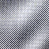 Popeline polycoton imprimée croisillons marine fond blanc