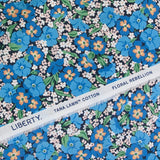 Coton liberty ® Gabriella Gisou bleu au mètre