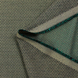 Jacquard de polyviscose Lisa noir, vert et beige