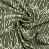 Maille côtelée ailes de papillon fond kaki