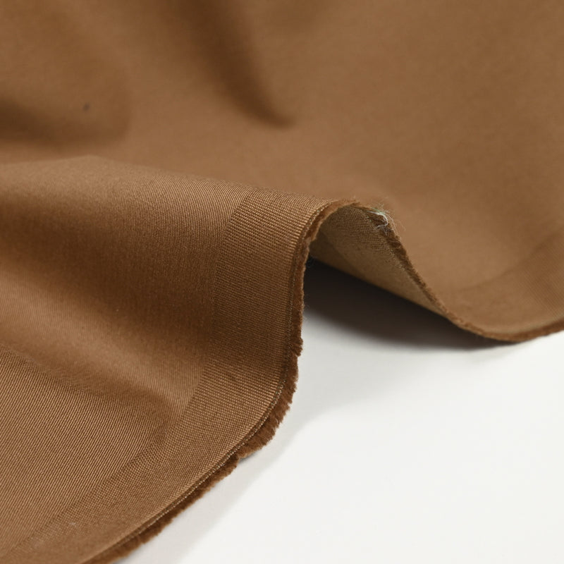 Gabardine de coton élasthanne camel