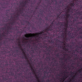 Maille polyester chinée violet fond bleu nuit