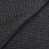 Maille de laine côtelée 8 mm gris anthracite