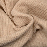 Beige ribbed wool knit