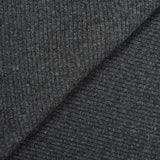 Maille de laine côtelée 3 mm gris anthracite