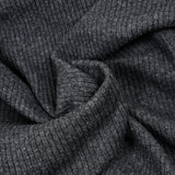 Maille de laine côtelée 3 mm gris anthracite