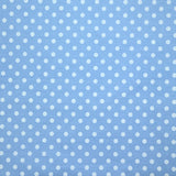 Coton imprimé pois 8 mm fond bleu