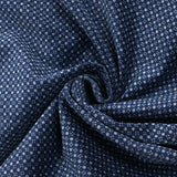 Velours de coton ras imprimé voie lactée gris fond marine