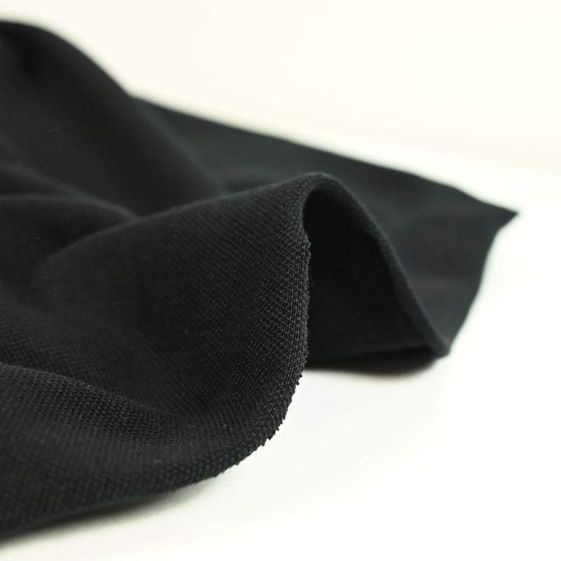 Maille polo coton charbon