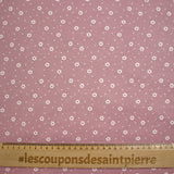 Jersey tout doux imprimé marguerite fond rose