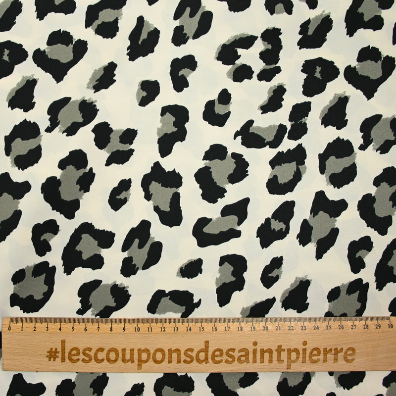 Satin polyester printed leopard snow bottom