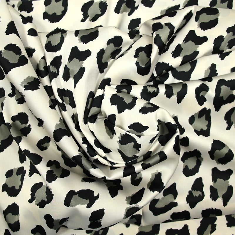 Satin polyester printed leopard snow bottom