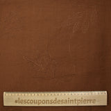 Crepe de viscosa Lily bordado follaje marrón avellana