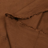 Crepe de viscosa Lily bordado follaje marrón avellana