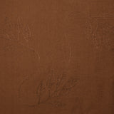 Crepe de viscosa Lily bordado follaje marrón avellana